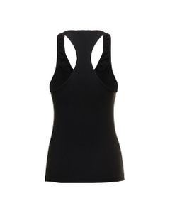 D-squared2 Woman's Black Cotton Tank Top With Logo Print