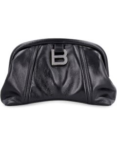 Balenciaga XS Frame Logo Plaque Clutch Bag
