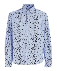 Overprinted Casual shirt in light blue