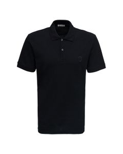 Black Cotton Polo Shirt With Logo