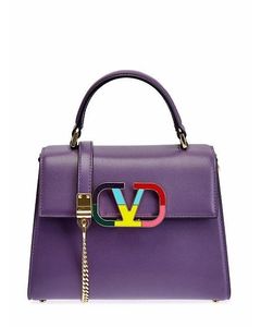 Valentino VLogo Plaque Foldover Top Shoulder Bag