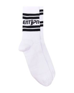 White And Black Logo-print Socks
