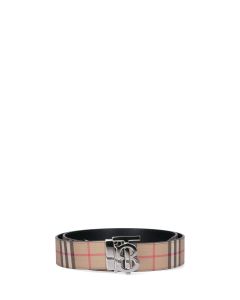 Burberry Reversible TB Plaque Checked Belt