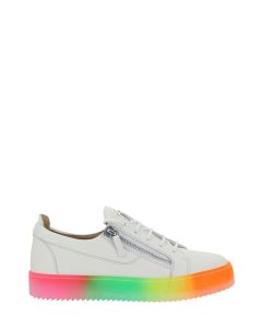 Giuseppe Zanotti Rainbow-Print Zip Detail Sneakers