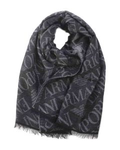 Emporio Armani Scarf In Viscose And Wool Blend