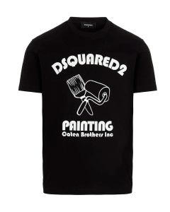 Dsquared2 Graphic Printed Crewneck T-Shirt