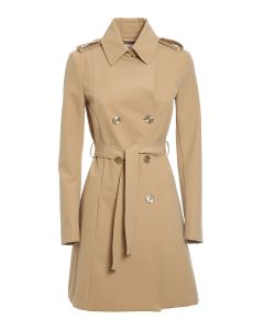Stretch technical fabric trench coat