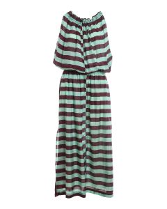 Striped silk dress