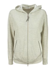 Cotton and silk hoodie