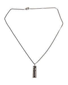 Alexander McQueen Logo-Tag Cable-Link Chained Necklace