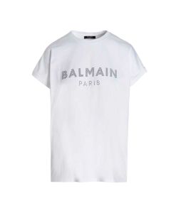 Balmain Logo Embellished Crewneck T-Shirt