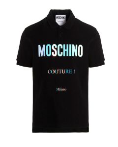 Moschino Logo Embroidered Short Sleeved Polo Shirt