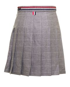 Thom Browne 4 Bar Stripe Pleated Mini Skirt