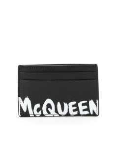 Alexander McQueen Graffiti Logo Print Cardholder