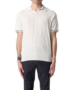 Brunello Cucinelli Short-Sleeve Ribbed Polo-Shirt