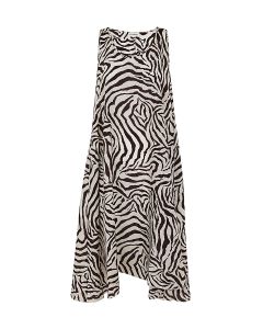 P.A.R.O.S.H. Zebra-Printed Scoop Neck Dress