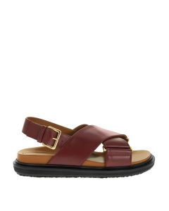 Leather criss-cross sandals