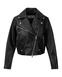 Diesel Treated Leather Biker Jacket