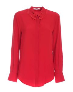 Hands collar shirt in red