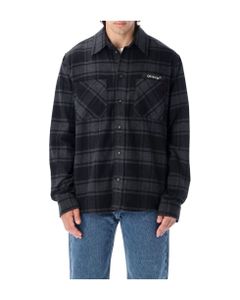 Outline Arr Flannel Shirt Grey White