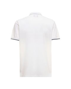 Kiton Man's White Cotton Piquet Polo Shirt