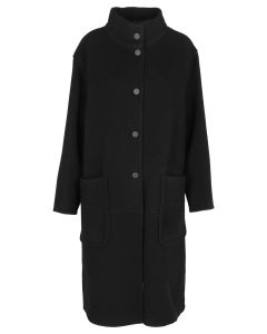 See By Chloé High-Neck Button-Up Long Coat