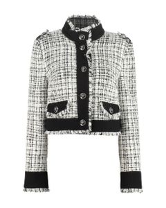 Cotton Blend Tweed Jacket