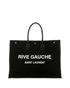 Saint Laurent Rive Gauche Logo Printed Tote Bag
