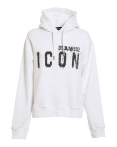 Icon spray print hoodie