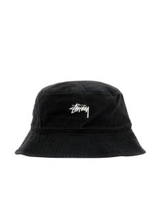 Stüssy Logo Embroidered Bucket Hat