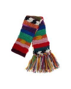Multicolor Embroidered Wool Scarf