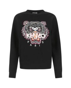 Kenzo Tiger Logo Embroidered Crewneck Sweatshirt