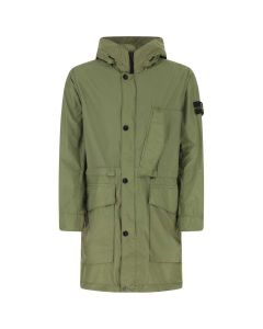 Stone Island Compass Patch Hooded Coat