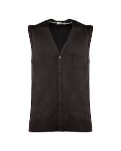 Paolo Pecora Brown Wool Vest