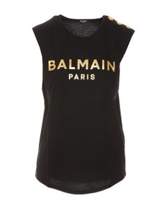 Balmain Paris Logo Tank Top