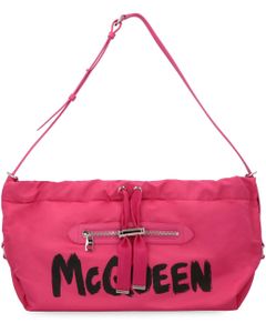 Alexander McQueen The Bundle Logo Print Shoulder Bag