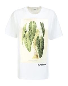 Burberry Basic T-shirt Enriched By Large Sketch-effect Graphics Making The Garment Lively And Casual