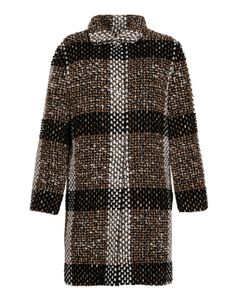 Wool blend tweed coat