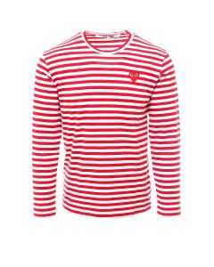 Comme Des GarÇons Play Striped Logo T-shirt