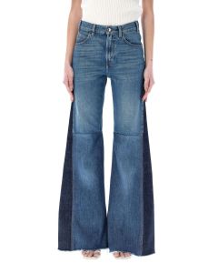 Chloé Patchwork Flared High Waist Jeans