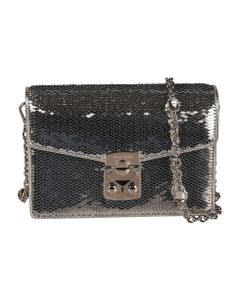 Metallic Flap Chain Shoulder Bag