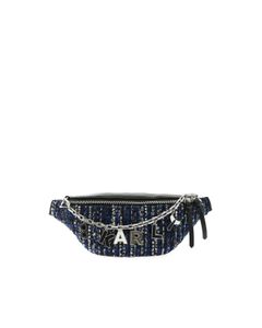 K/Studio Tweed belt bag in blue and black