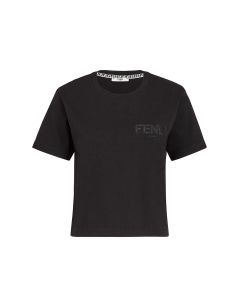 Fendi Cropped Jersey T-Shirt
