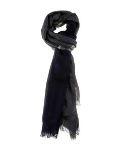 Check Pattern Fringed Edges Scarf
