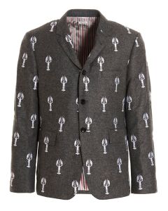 Thom Browne All-Over Lobster Print Tailored Jacket