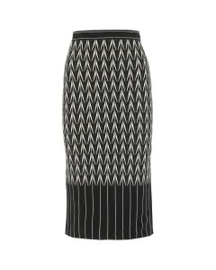 Alexander McQueen High Waist Slite-Detailed Skirt