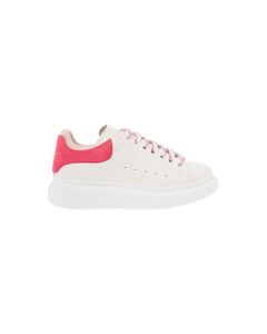 Oversize White And Red Leather Sneakers Alexander Mcqueen Woman