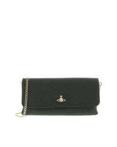 Victoria green clutch with logo
