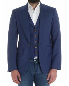 Blue light wool jacket