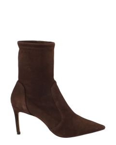 Stuart Weitzman Pointed-Toe Heeled Ankle-Length Boots